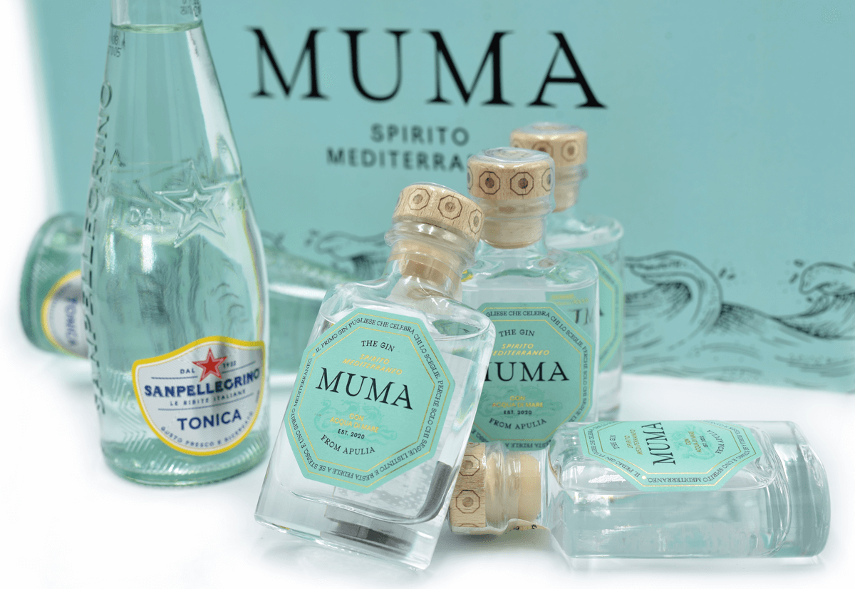 Muma Gin Tonic Kit con 2 bicchieri omaggio - per 10 persone - con anche il  ghiaccio